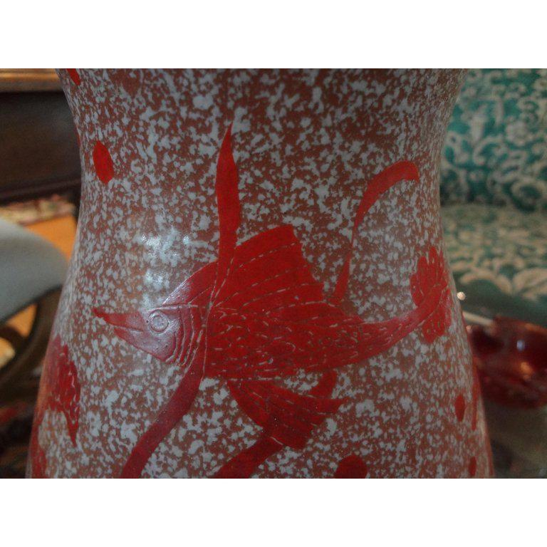 Italian Bitossi Style Midcentury Vase with Sea Creatures 2