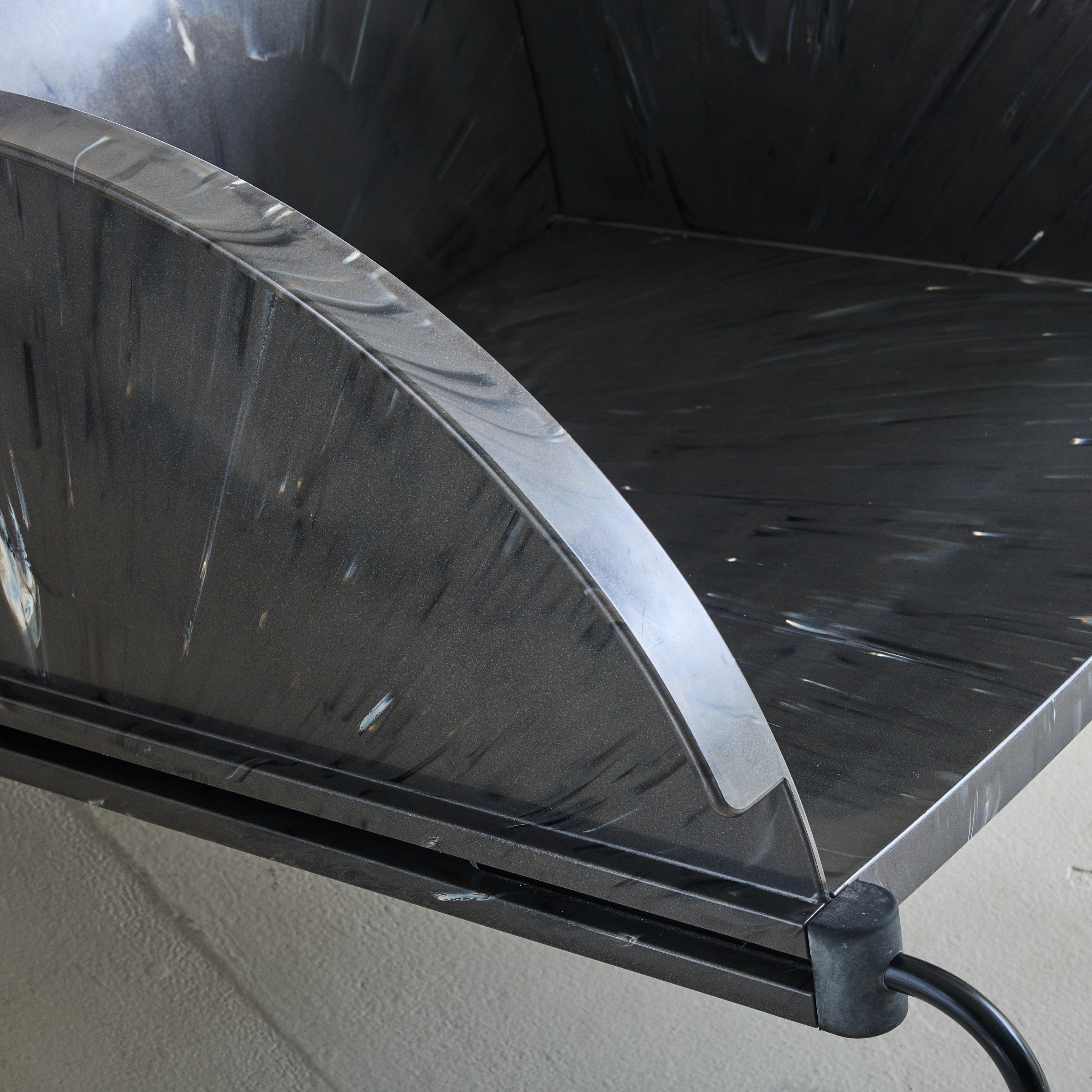 Chaise longue italienne noire '4814' par Anna Castelli Ferrieri pour Kartell, 1988 en vente 1