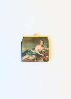 Italian Coin Change Purse Money Bill Wallet 18th Century Oil Painting Design