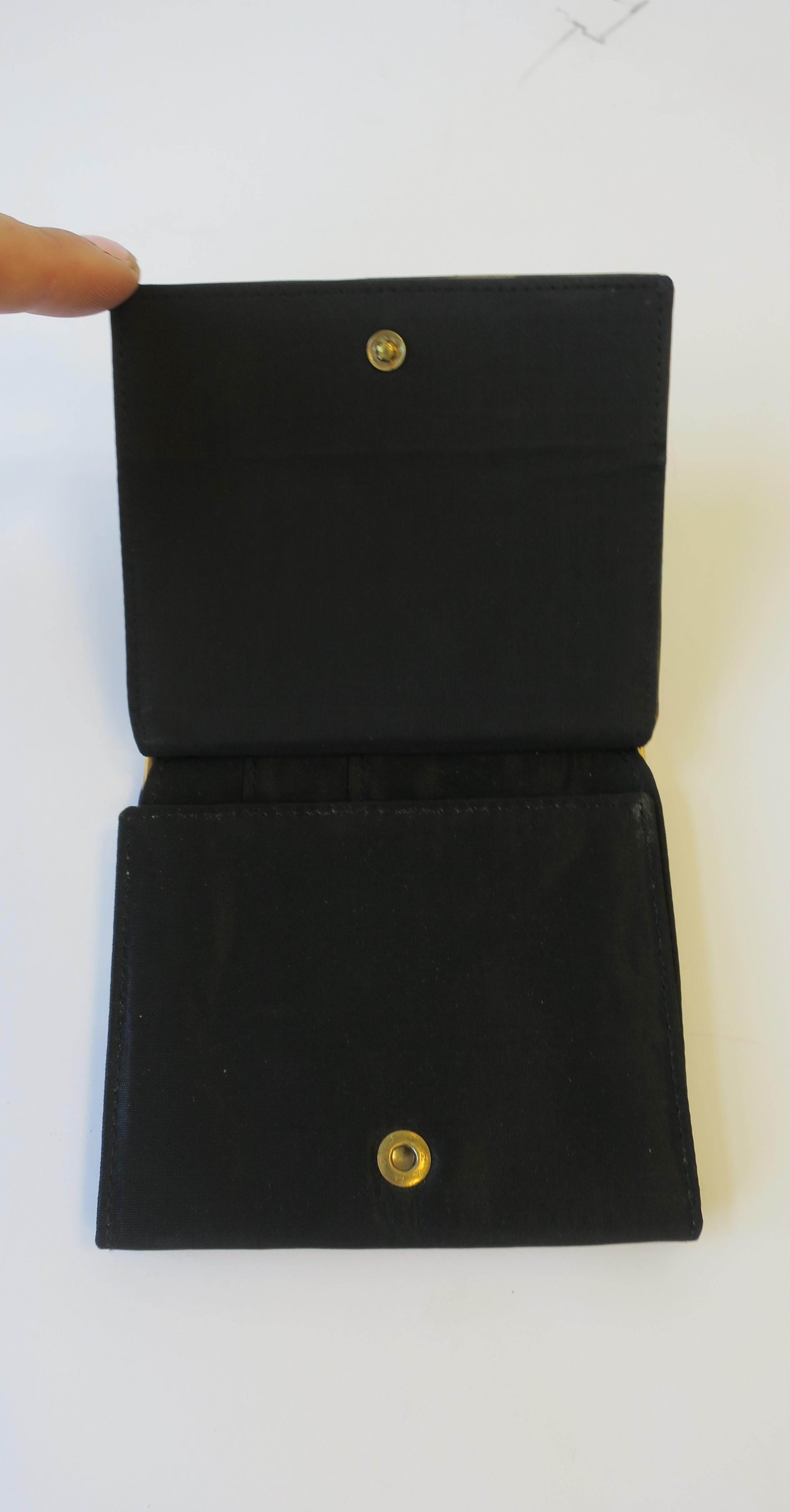 Italian Black and Gold Change Purse Wallet with 18th Century Oil ...
