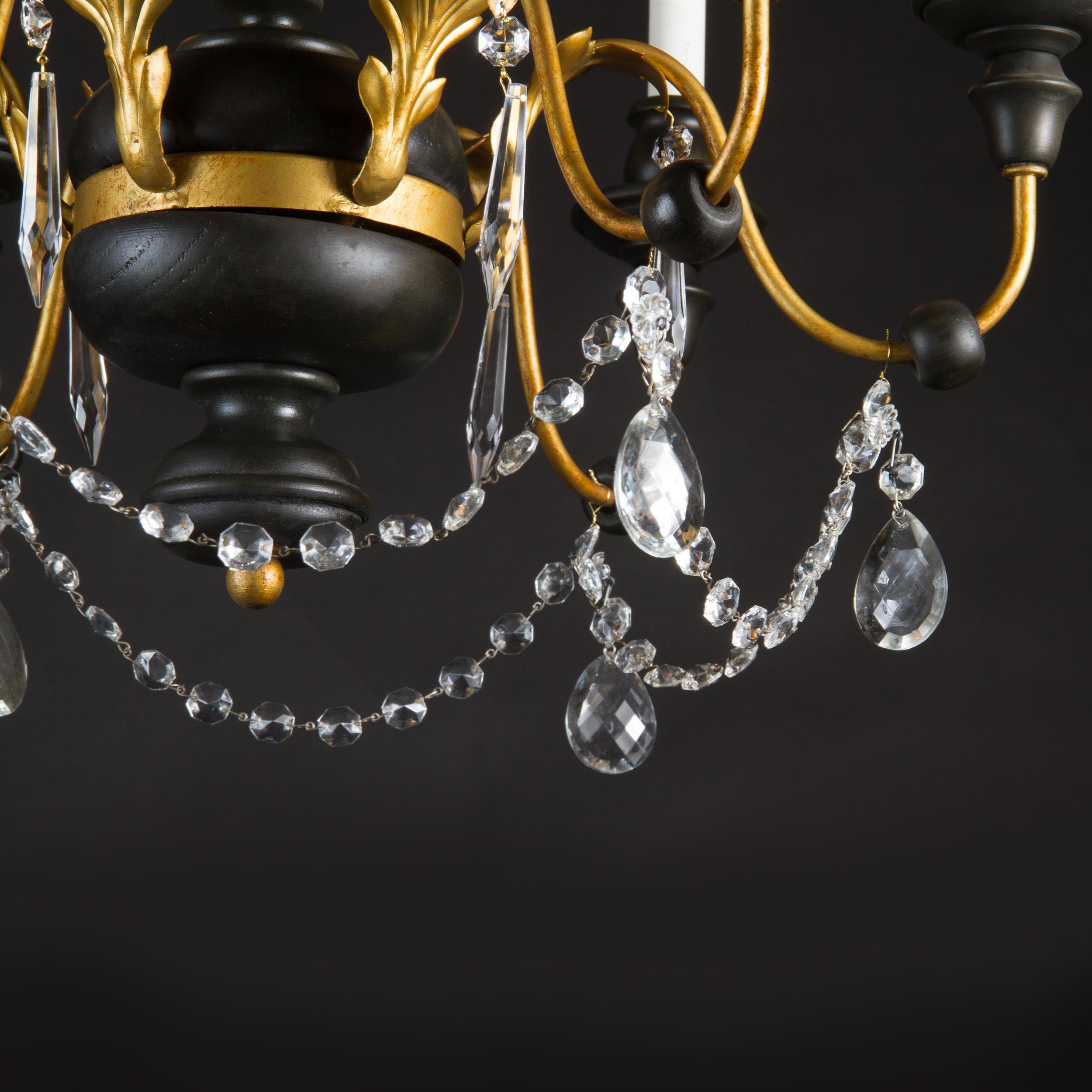 black gold crystal chandelier