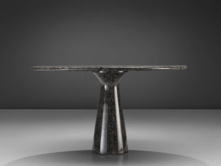 Italian Black and Grey Marble Centre Table For Sale at 1stdibs