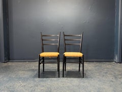 Sedie italiane in nero e seagrass