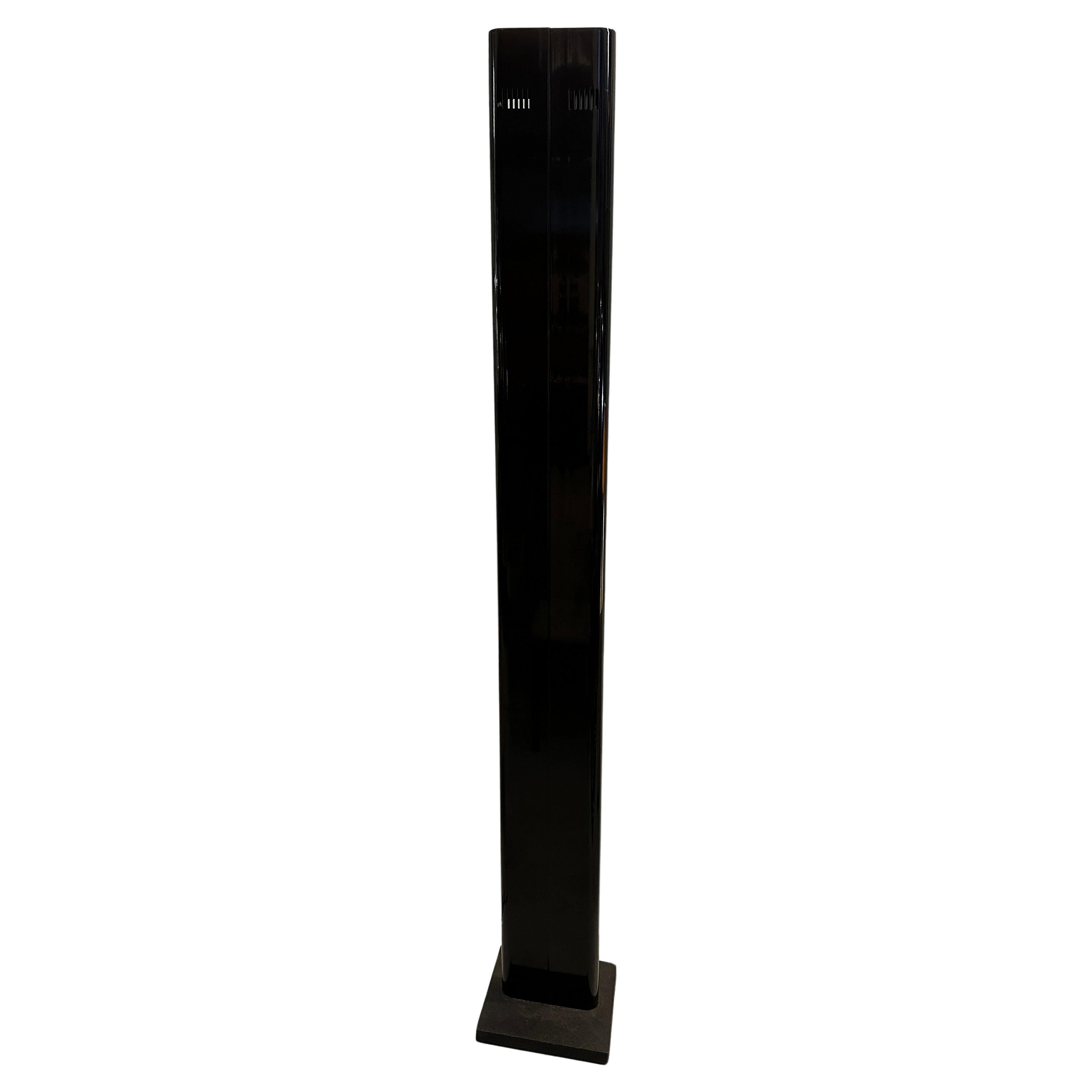 Italian Black Floor Tube Lamp by Gianfranco Frattini For Sale