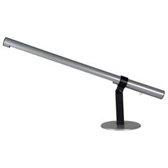 Italian black & grey metal 1980s table lamp with neon