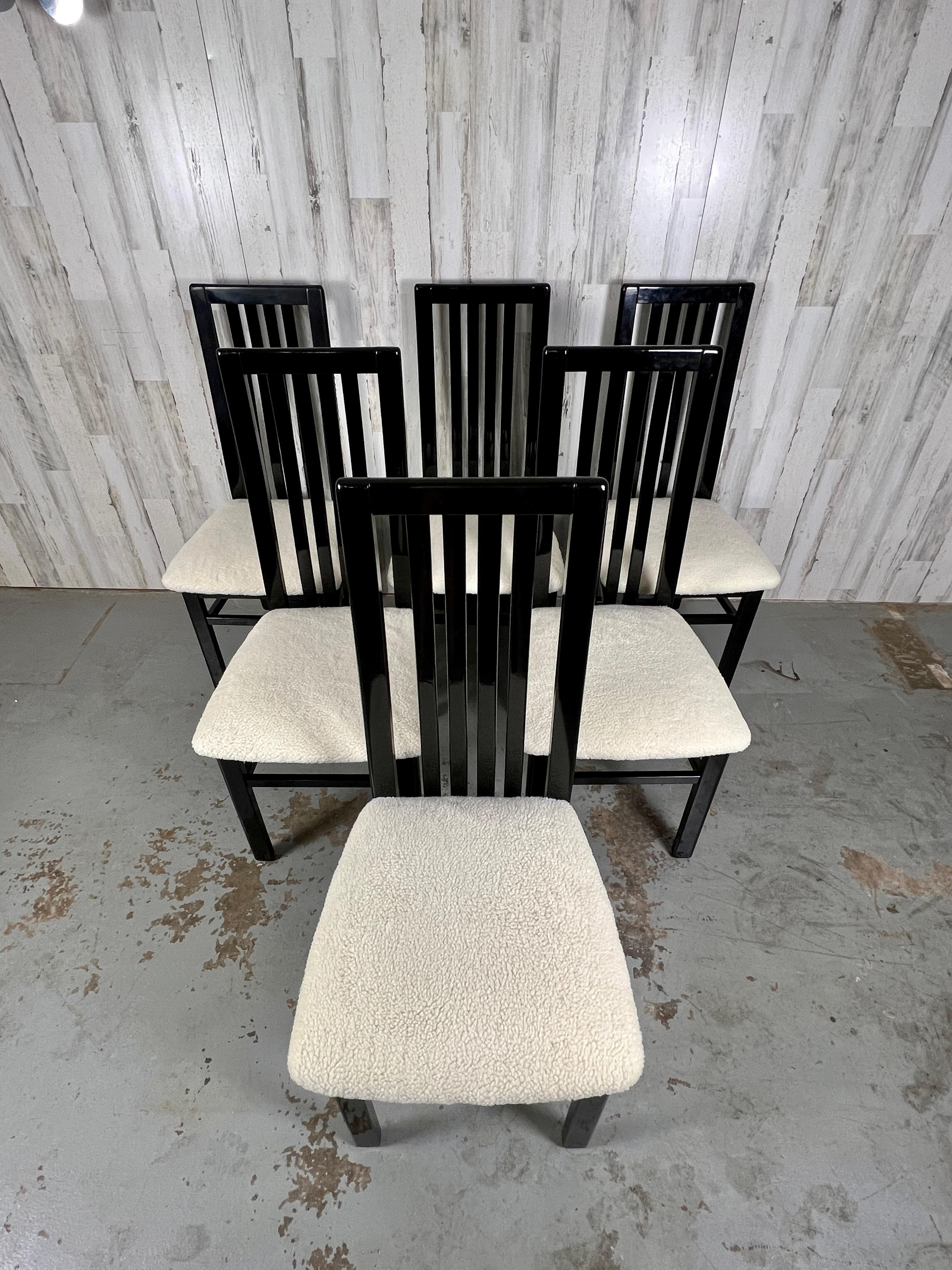 black sherpa dining chair