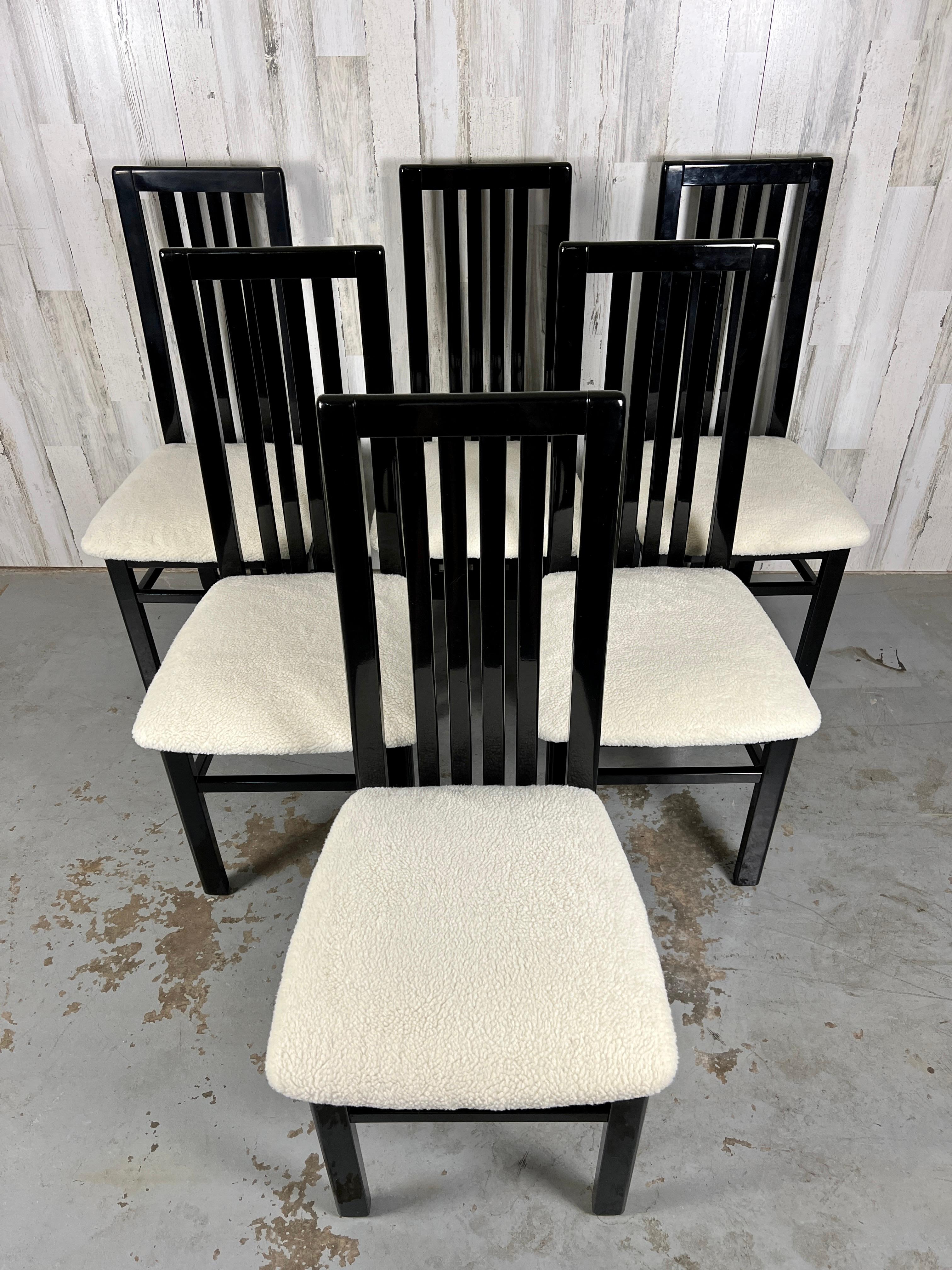 black lacquer dining room chairs