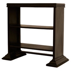 Italian Black Lacquered Carved Console