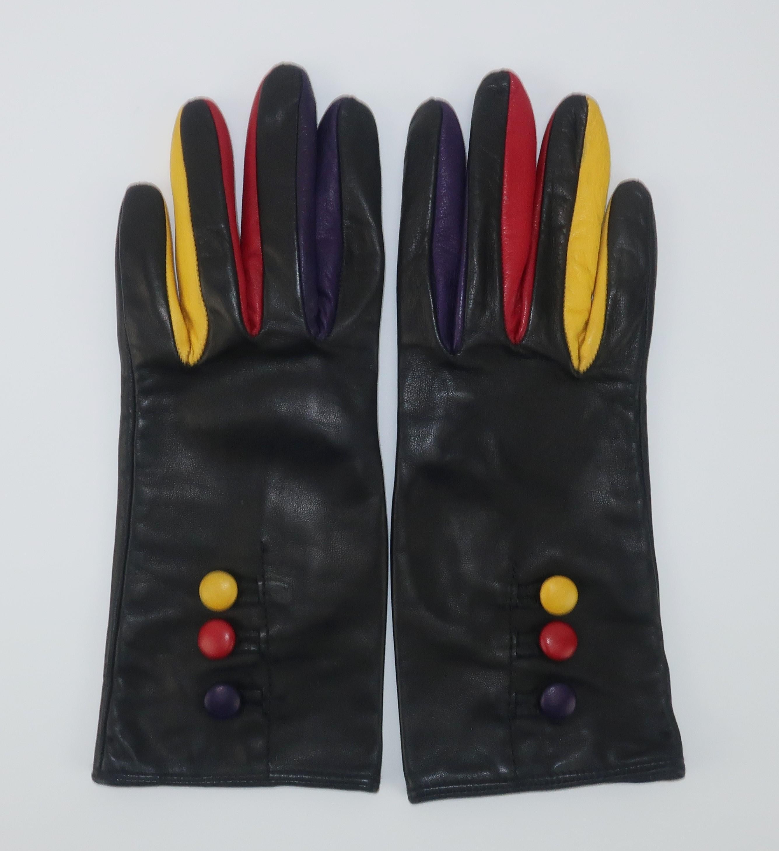 color leather gloves