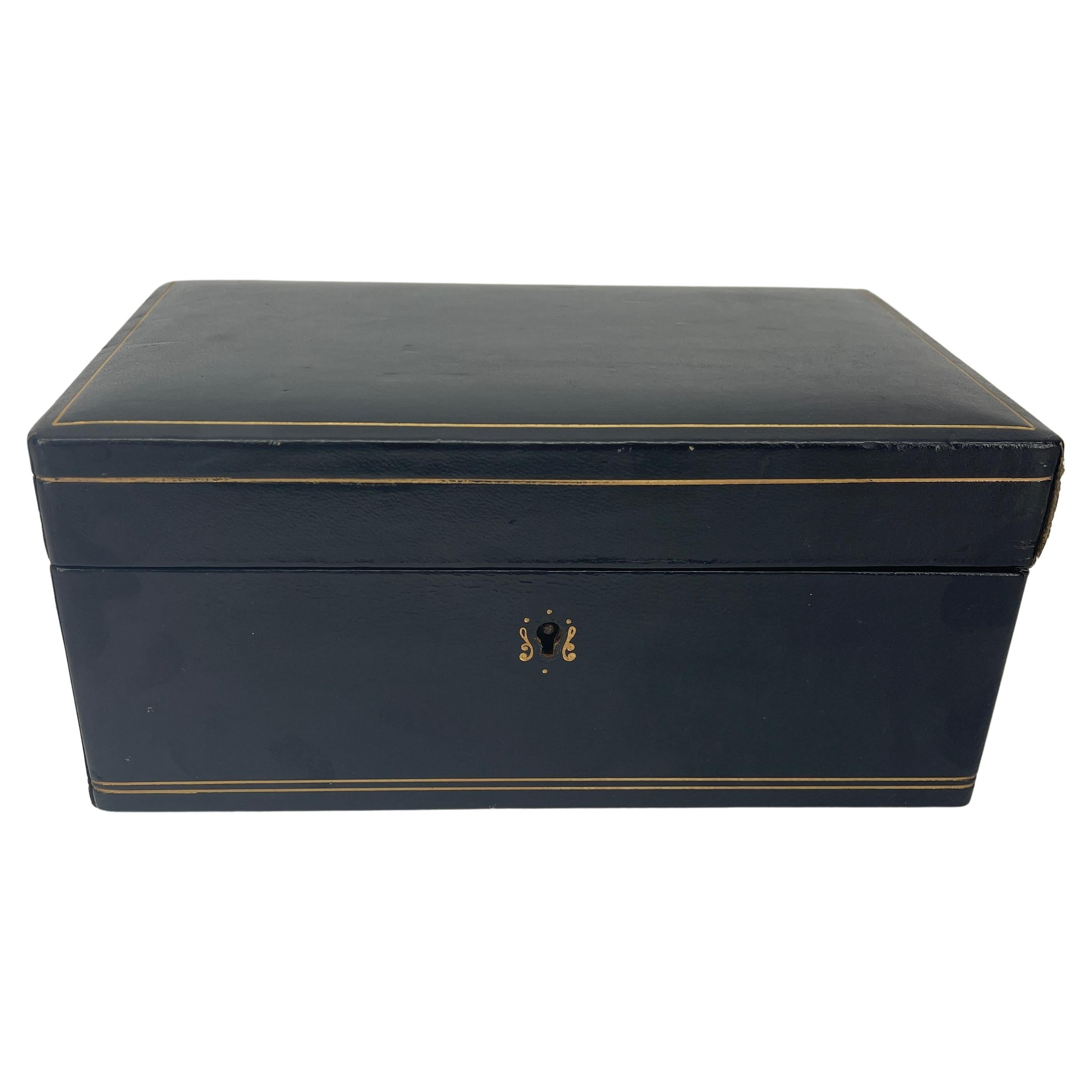 Modern Leather Jewellery Boxes Black Leather 