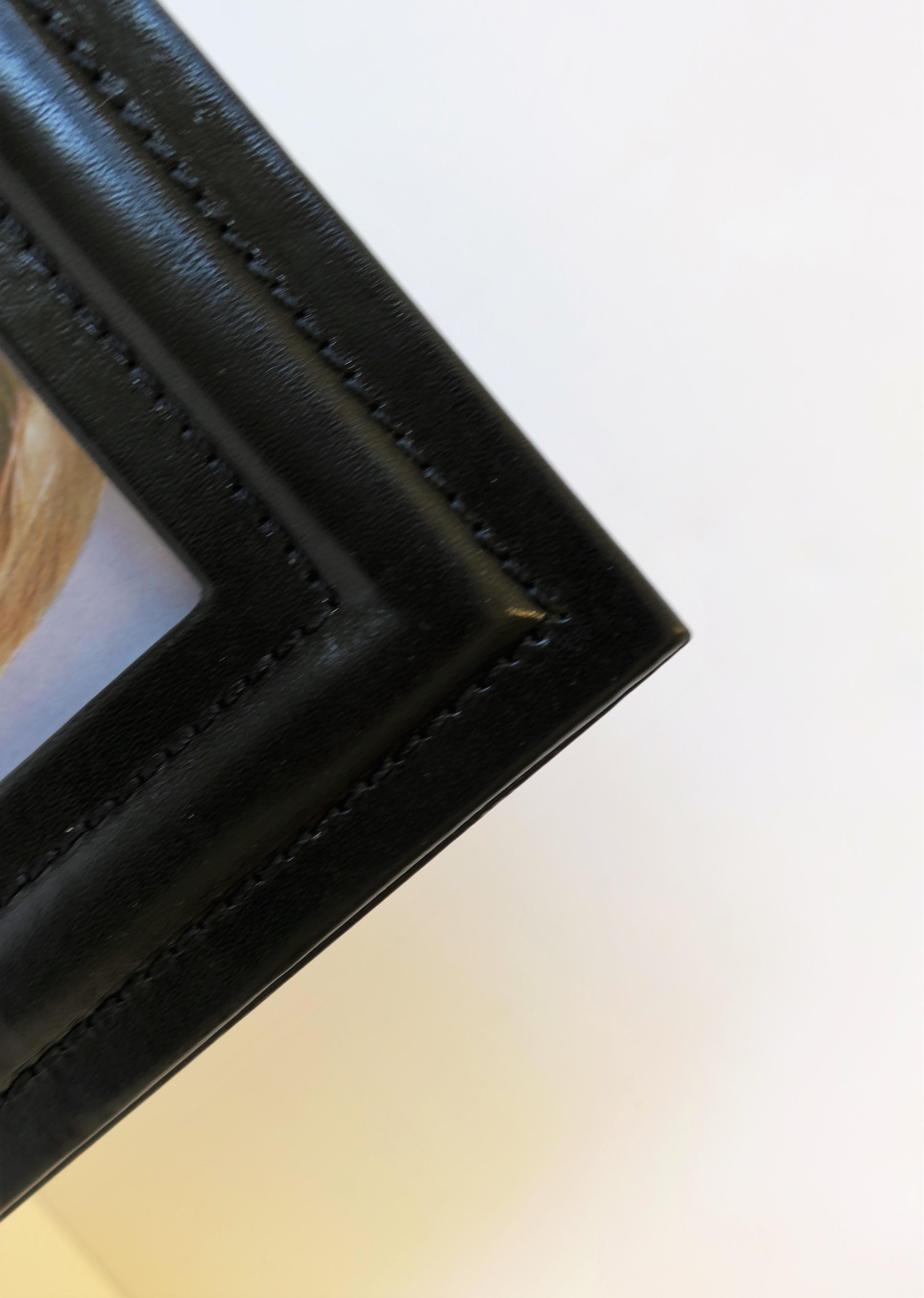 Italian Black Leather Picture Frame 2
