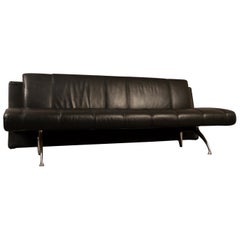 Used Italian Black Leather Sofa by Rodolfo Dordoni for Moroso 1990s