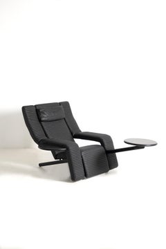 Italienischer schwarzer Loungesessel Kilkis von Ammannati & Vitelli für Brunati:: 1980er Jahre