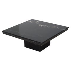 Italian Black Marble Coffee Table, 1980s