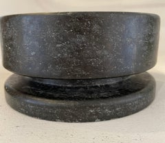 Italian Black Marble Cup/Ashtray by Angelo Mangiarotti, 1970s