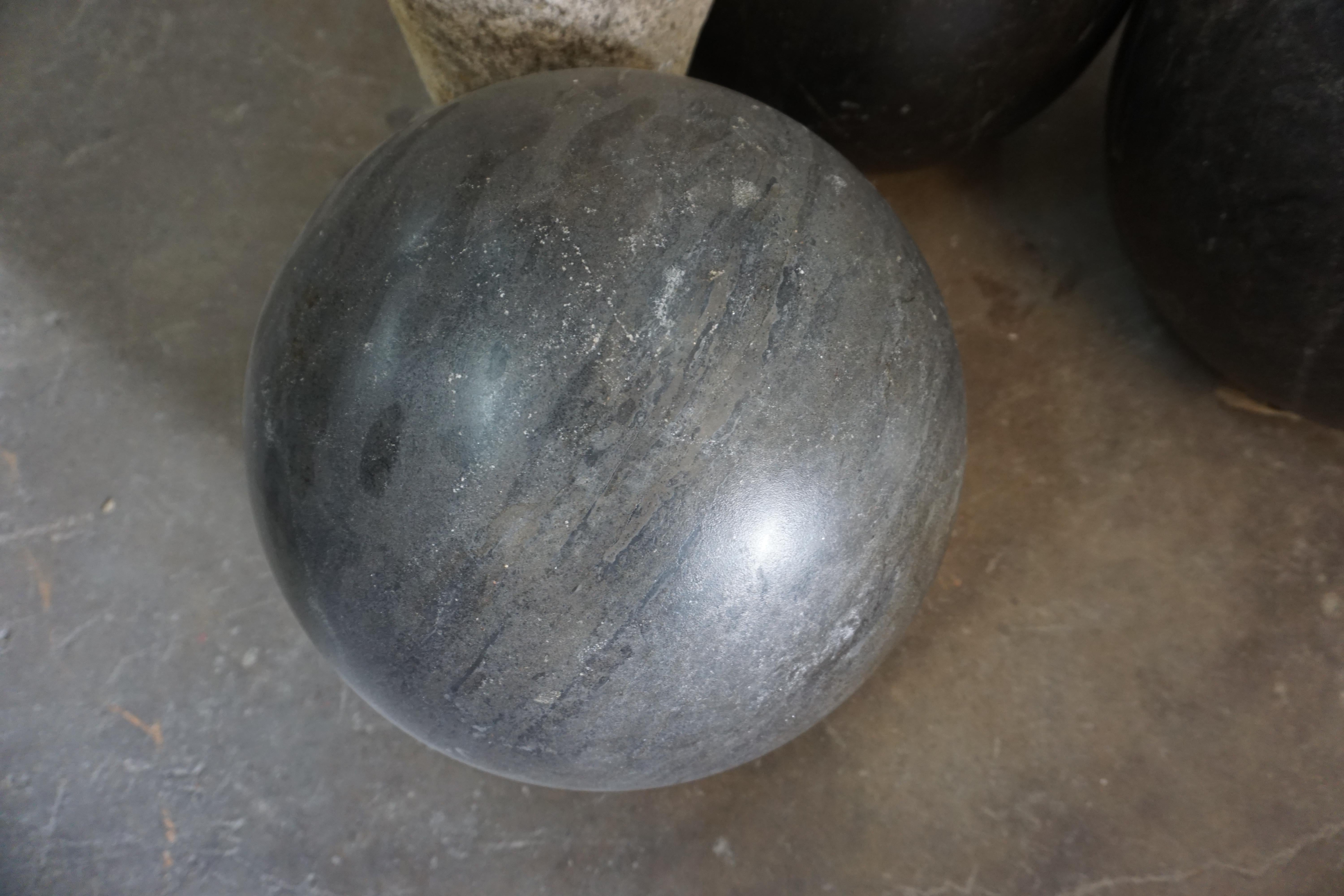 Italian Black Marble Sphere 1