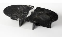 Italian Black Marquina Marble, Coffee Table, Italy, 1970s