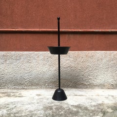 Italian Black Steel Servofumo Ashtray by Castiglioni for Zanotta, 1961