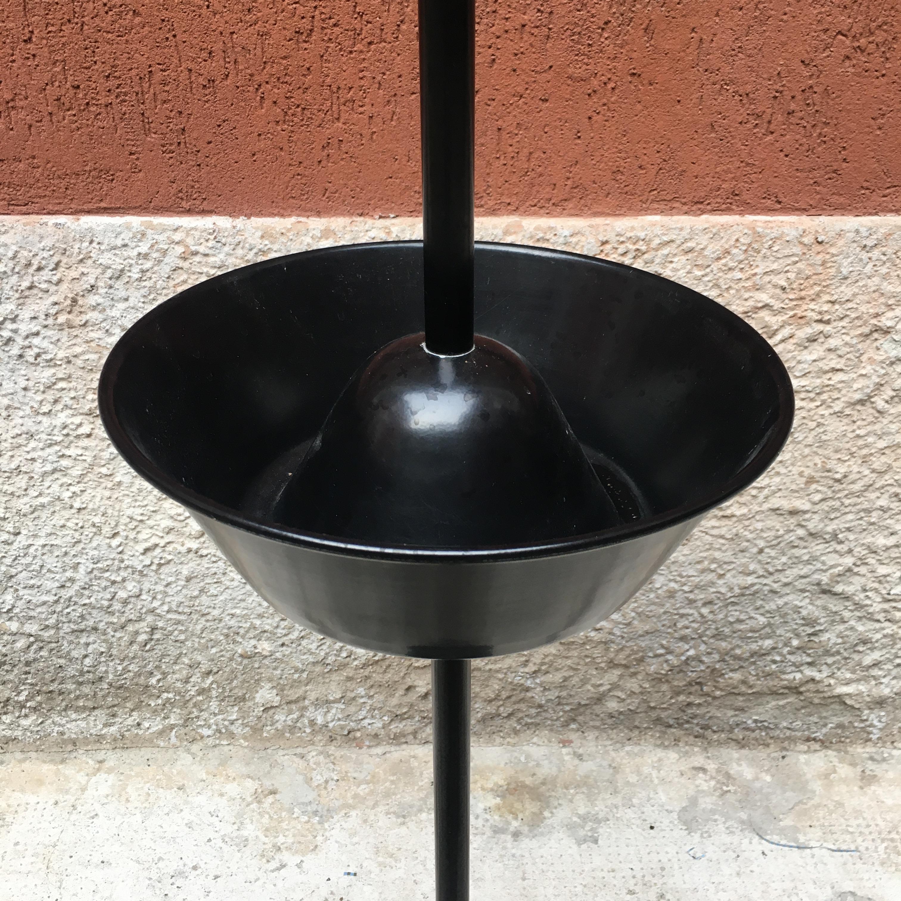 Mid-20th Century Italian Black Steel Servofumo Ashtray by Castiglioni for Zanotta, 1961
