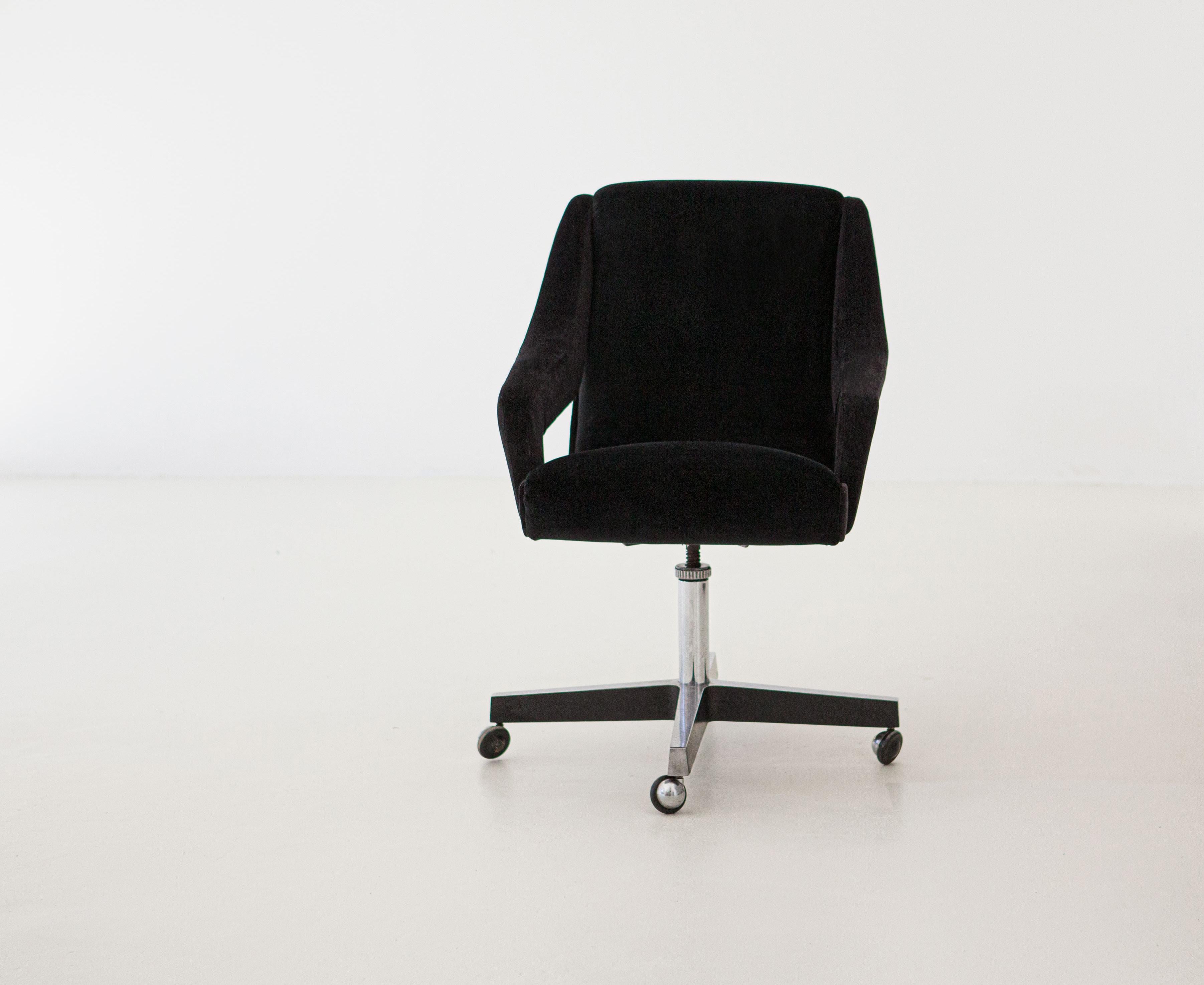 black velvet office chair