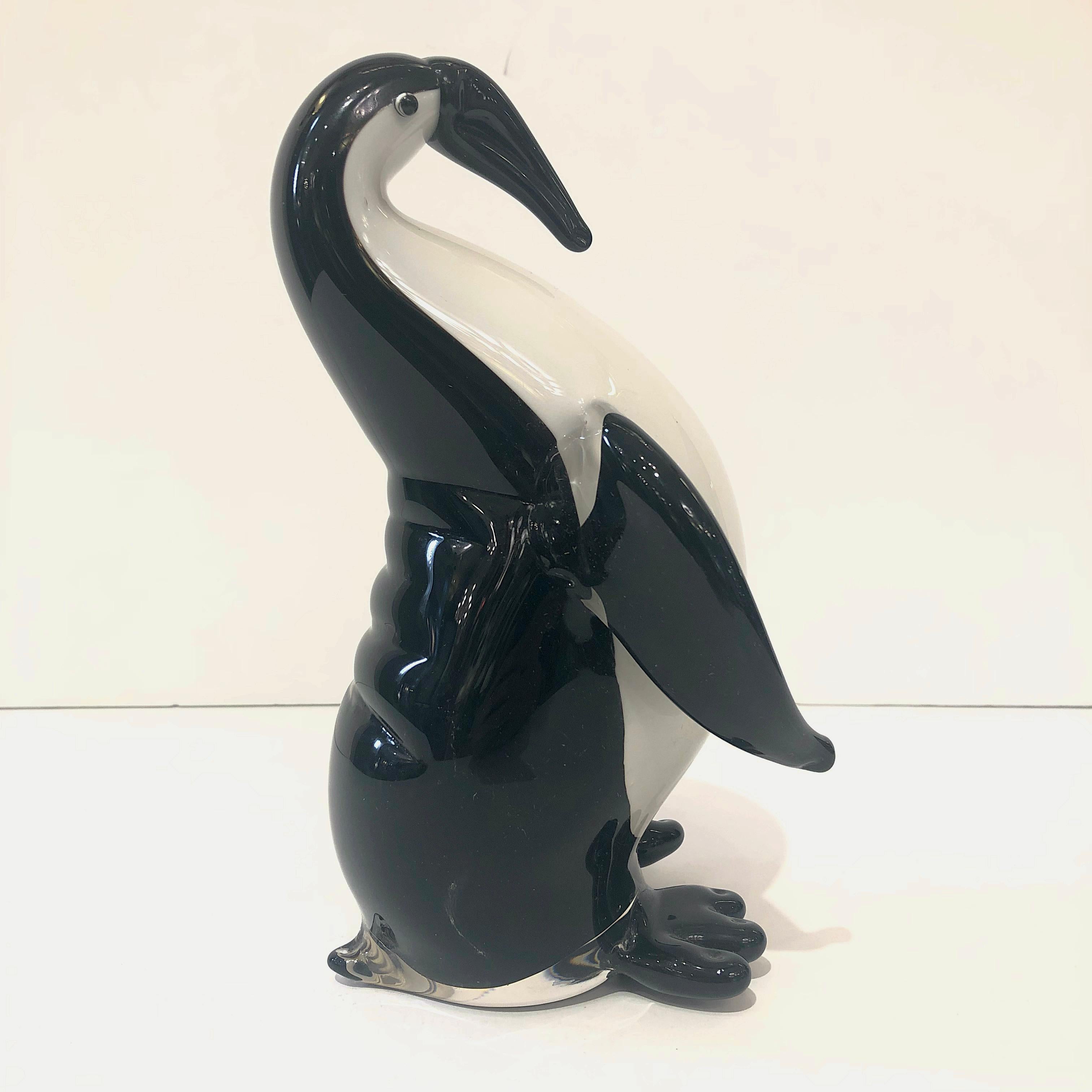 art glass penguin