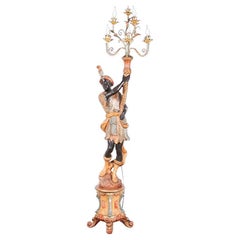 Italian Blackamoore Floor Candelabra