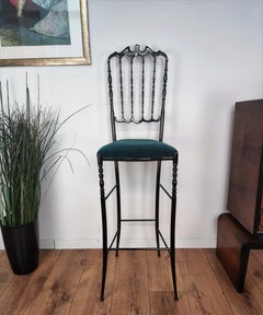 Italian Blackened Brass Chiavari Bar Stool or Chair