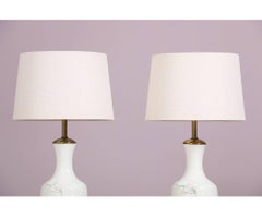 Italian Blanc de Chine Lamps By Marbro