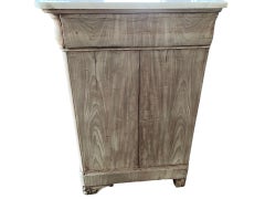 Italian Bleached Mahogany Louis Philippe / Carlo X Chest Of Drawers, Marble Top