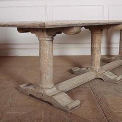Italian Bleached Oak Trestle Table
