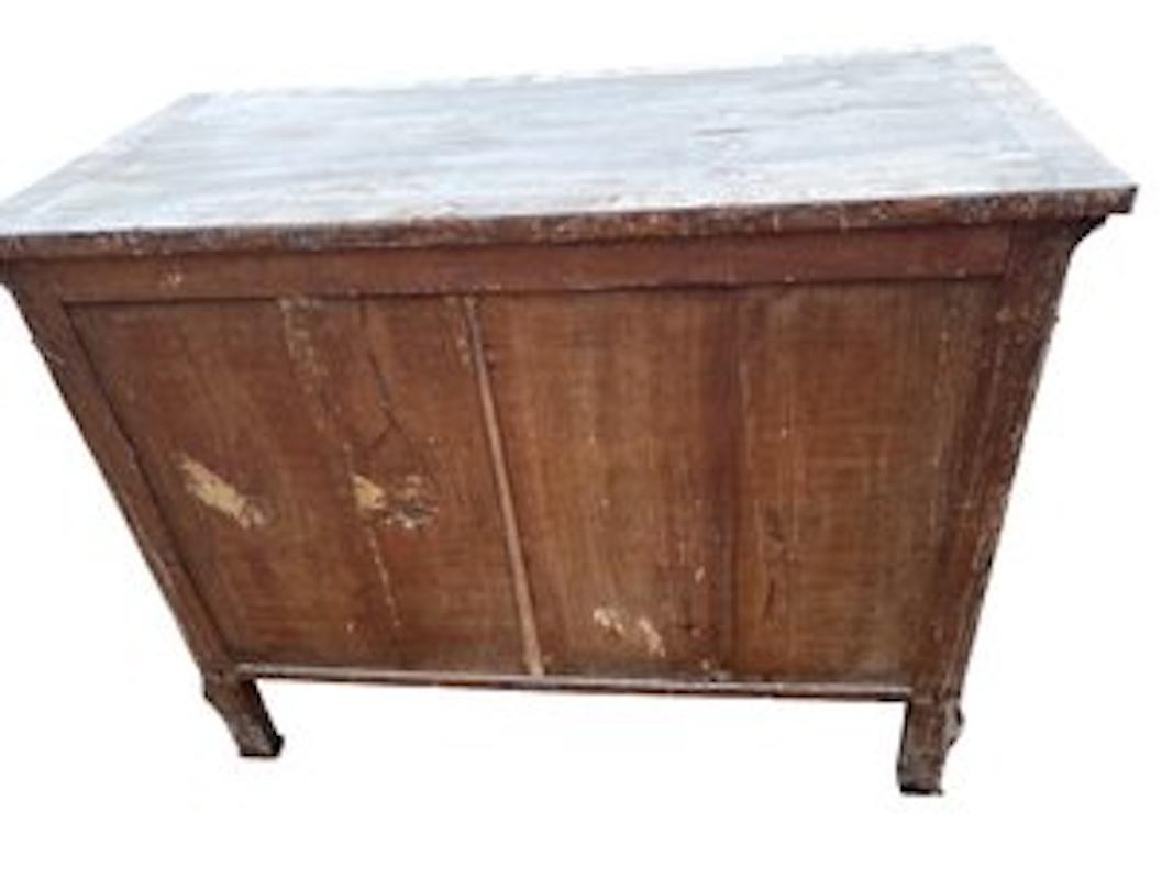 19th Century Italian Bleached Walnut Carlo X Chest Of Drawers / Dresser