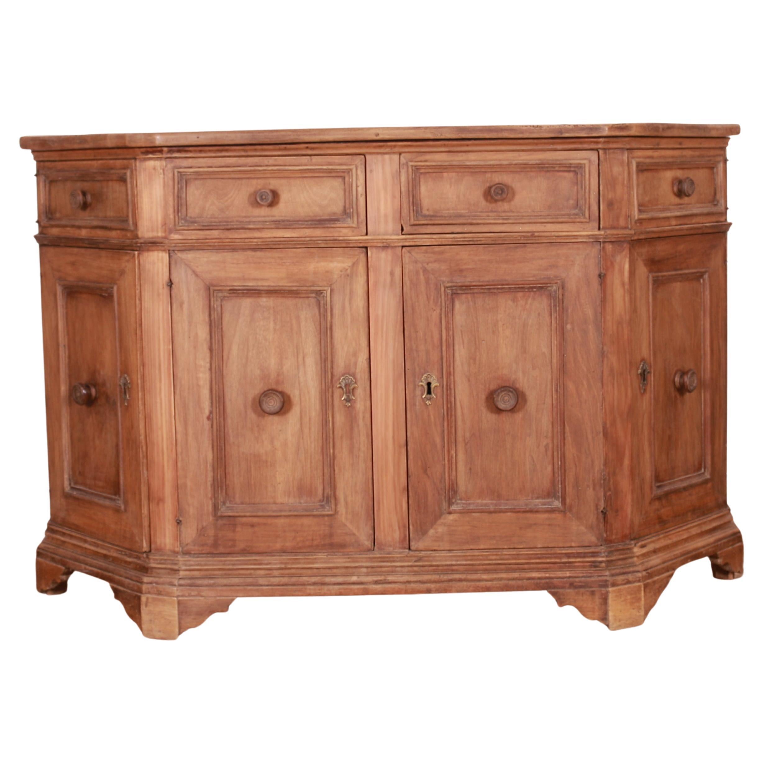 Italian Bleached Walnut Credenza For Sale