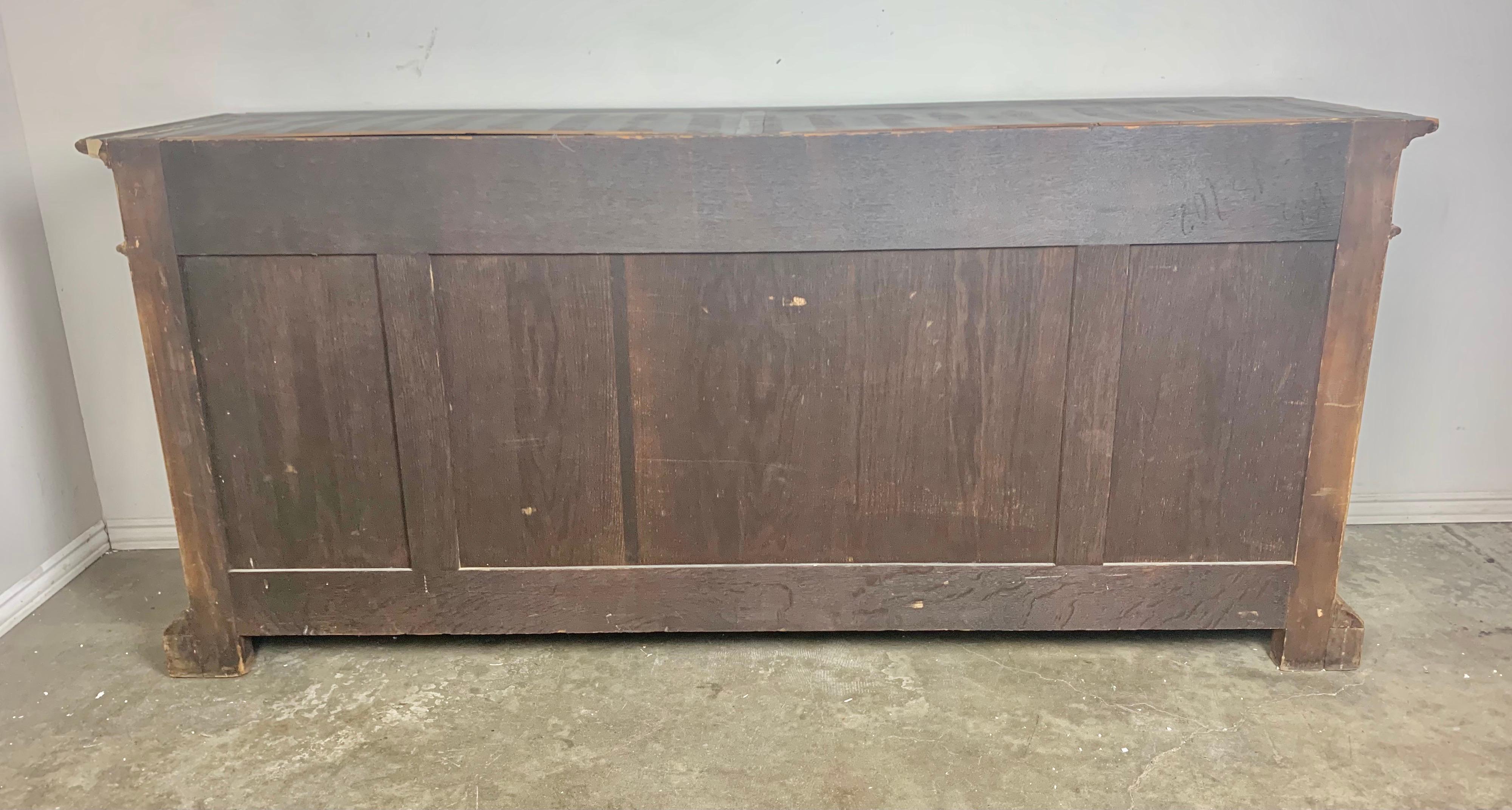 Italian Bleached Walnut Credenza with Marble Top, circa 1900 9