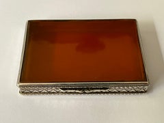 Italian Blonde Tortoiseshell and Silver Box