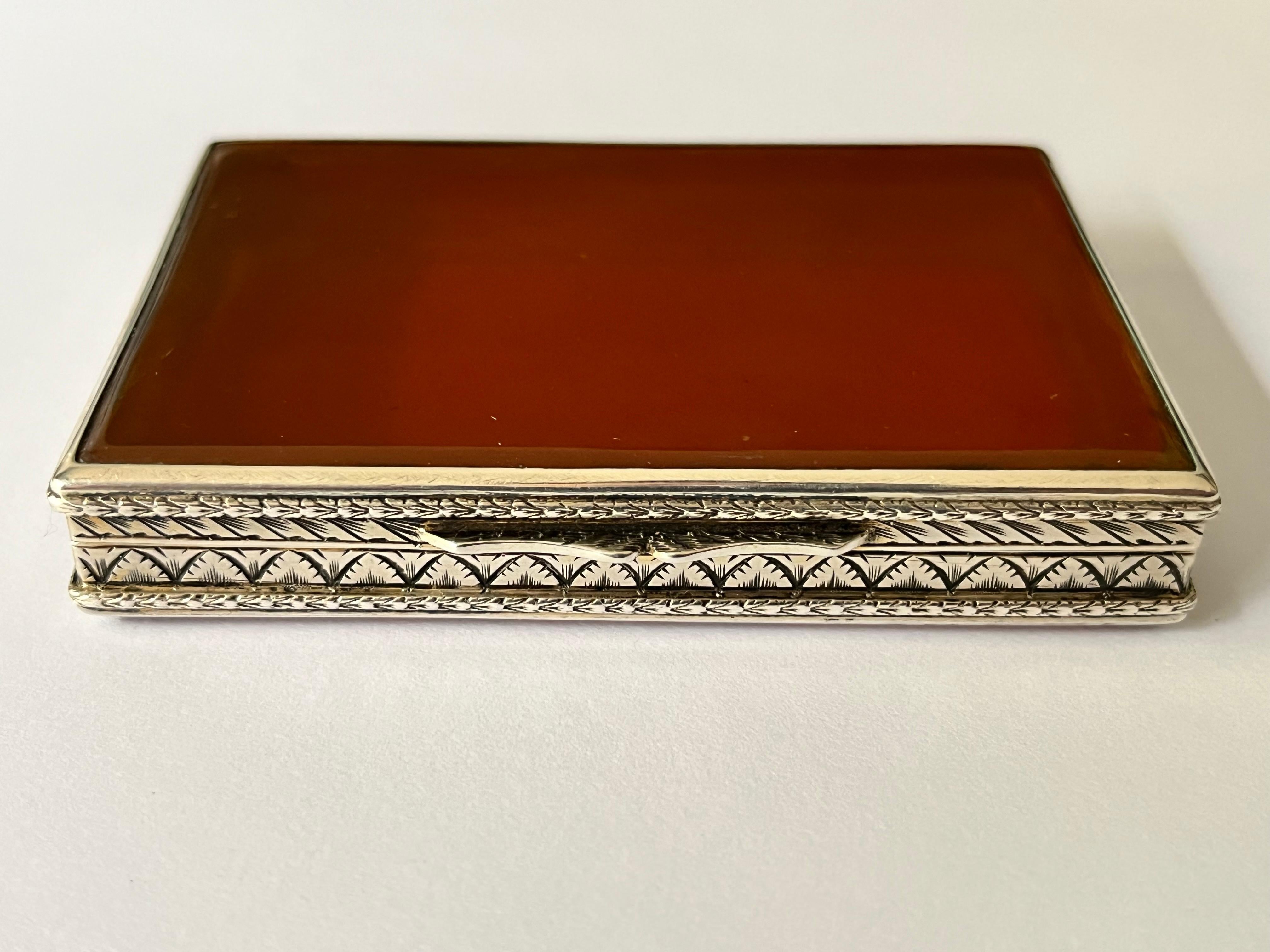 Italian Blonde Tortoiseshell and Silver Box In Good Condition In London, GB