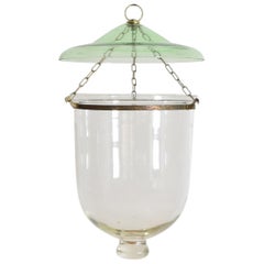 Italian Blown Glass and Brass Mounted Bell Jar