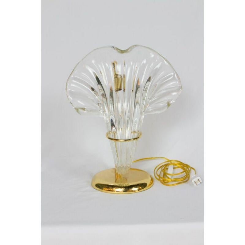 20th Century Italian Blown Glass and Gold Sculptural Lamp For Sale