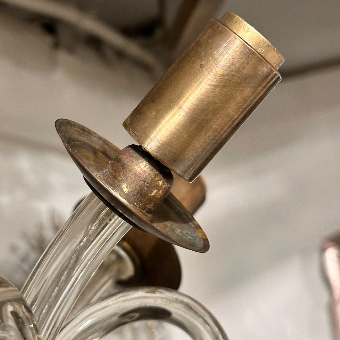 Lustre italien en verre soufflé Bon état - En vente à New York, NY