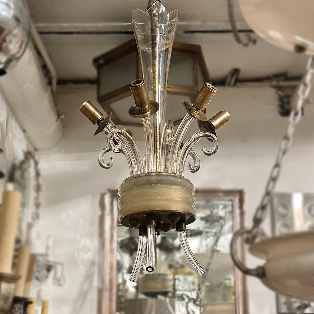 Lustre italien en verre soufflé en vente 3