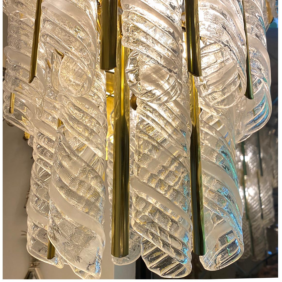 Italian Blown Glass Chandelier For Sale 3