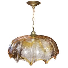 Italian Blown Glass Light Fixture by Mazzega