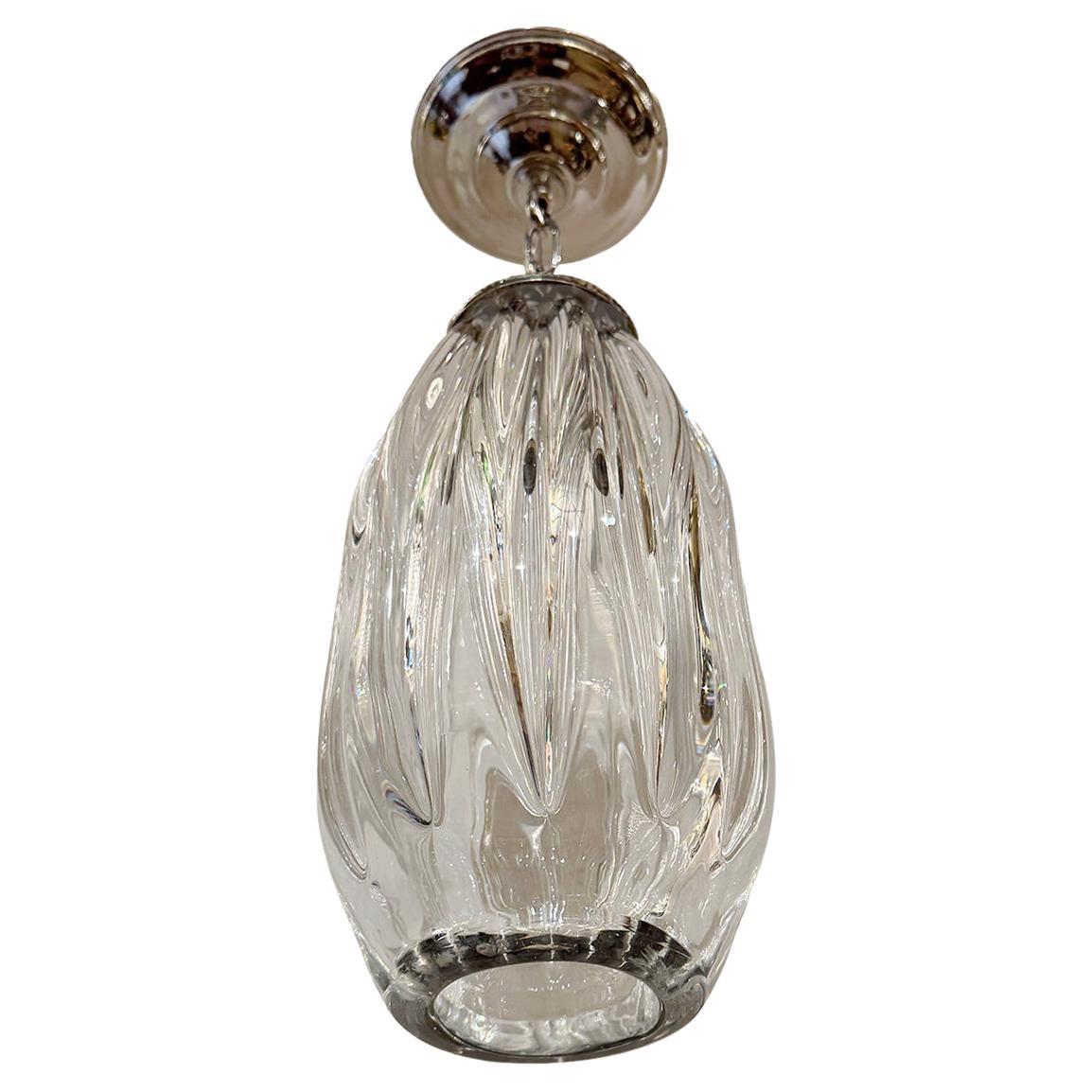 Italian Blown Glass Light Fixture For Sale