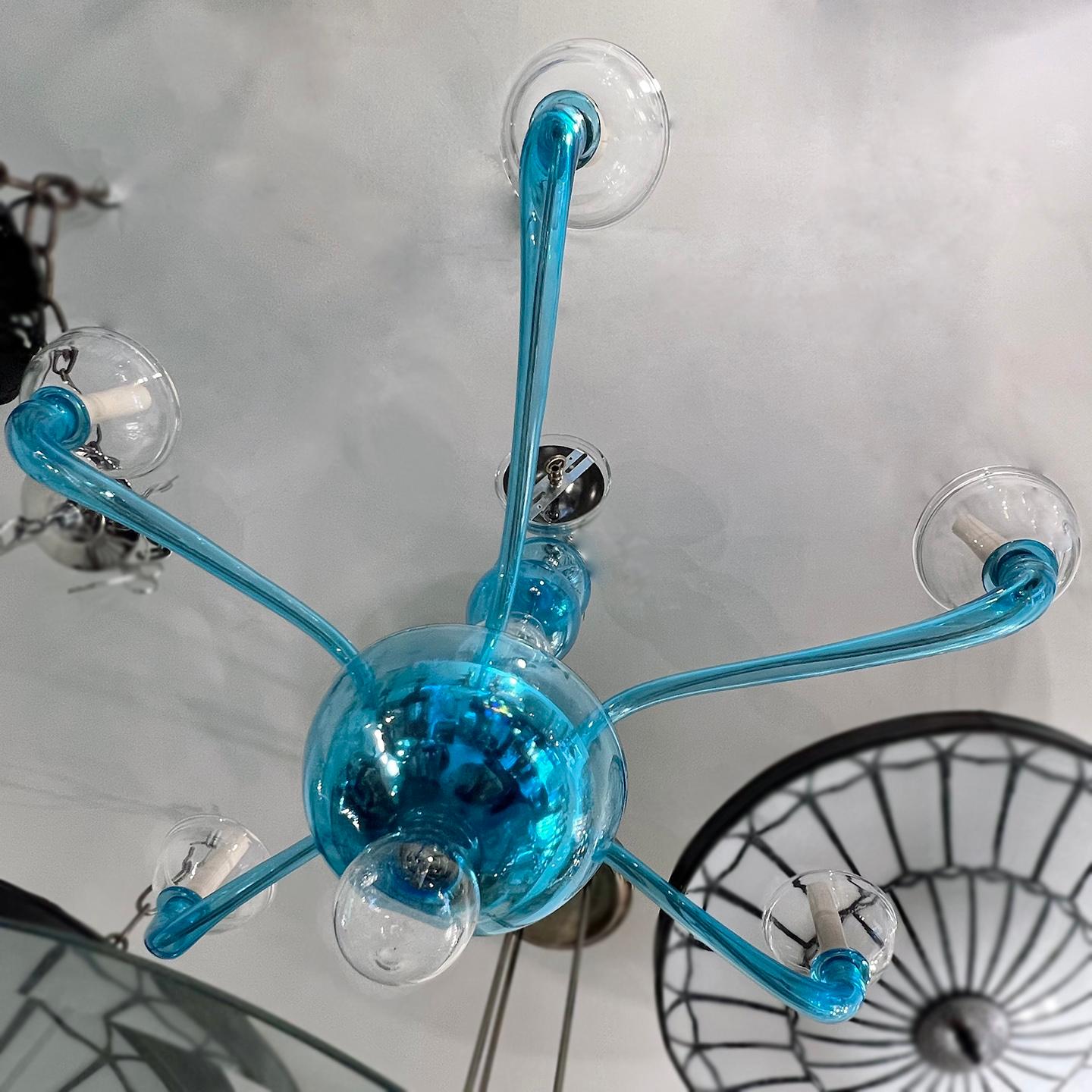 Italian Blown Glass Murano Chandelier For Sale 2