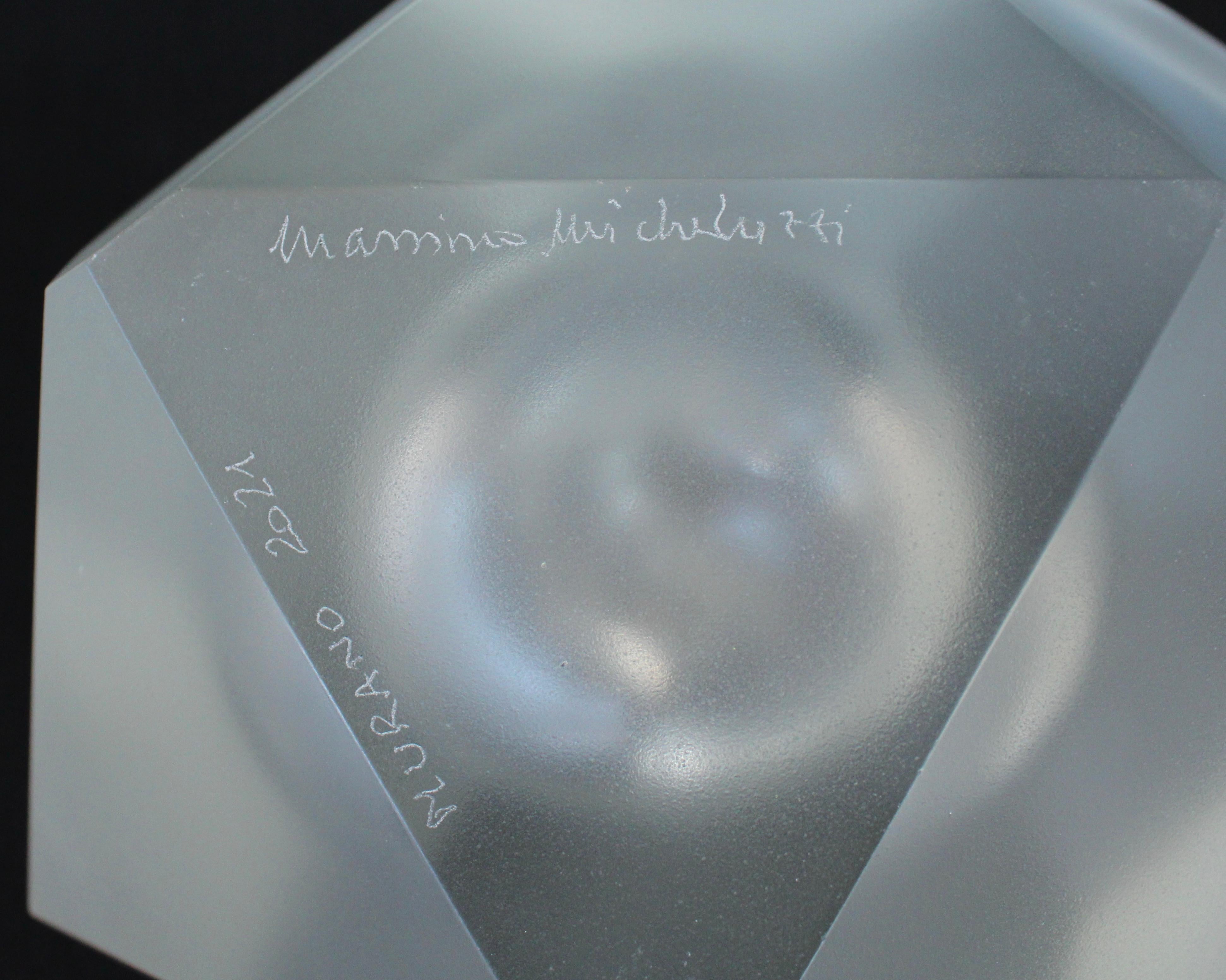 Italian Blown Glass Sculpture by Massimo Micheluzzi, Murano, 2021 For Sale 6