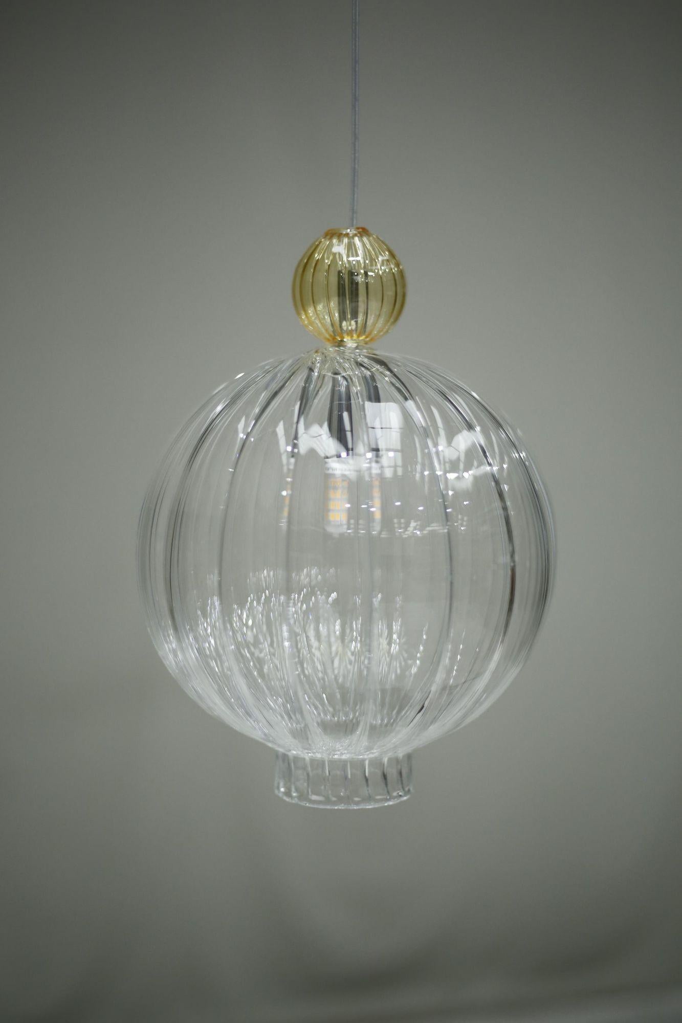 Italian Blown Glass Silhouette Pendant Lights