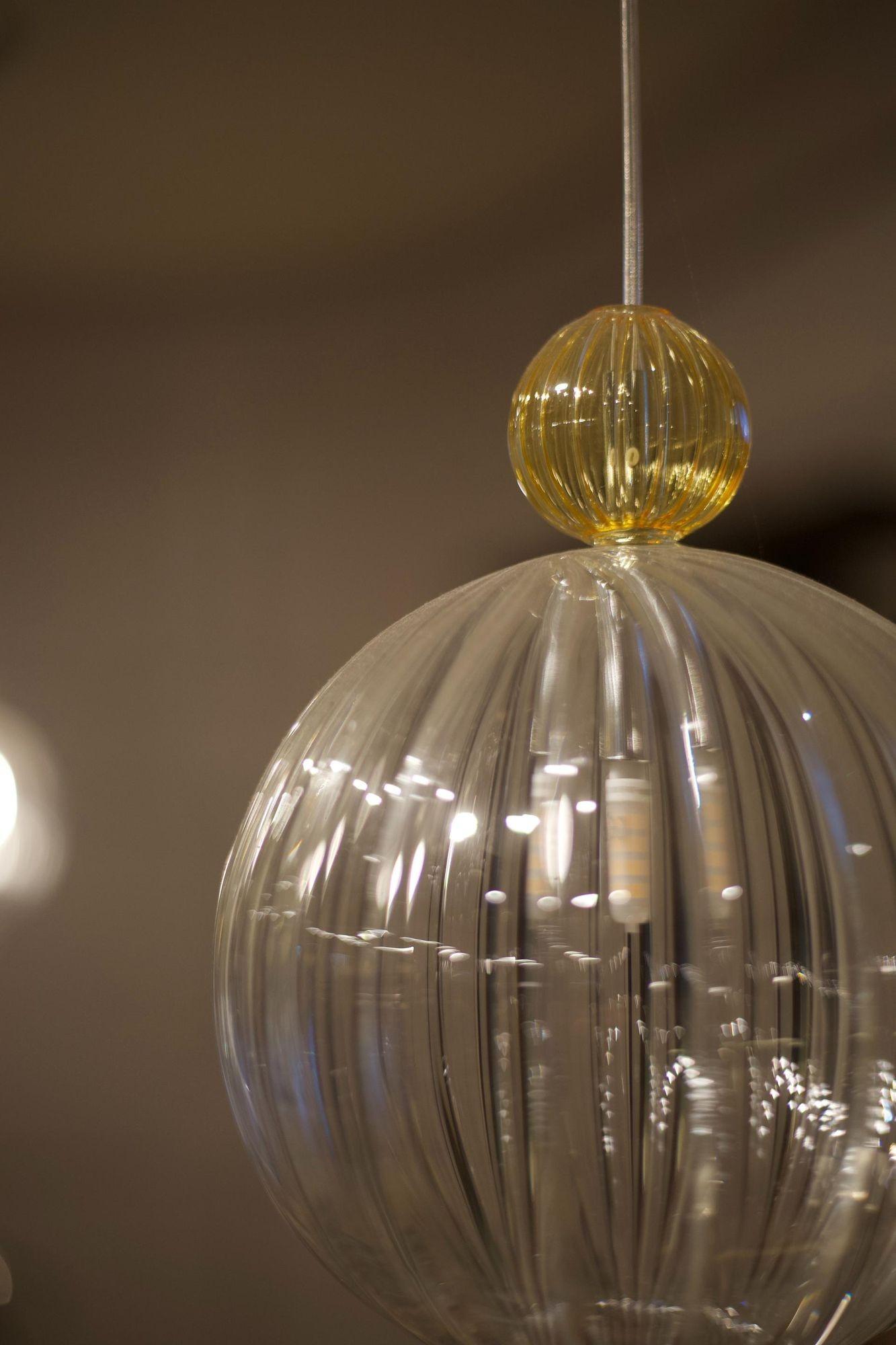Contemporary Italian Blown Glass Silhouette Pendant Lights