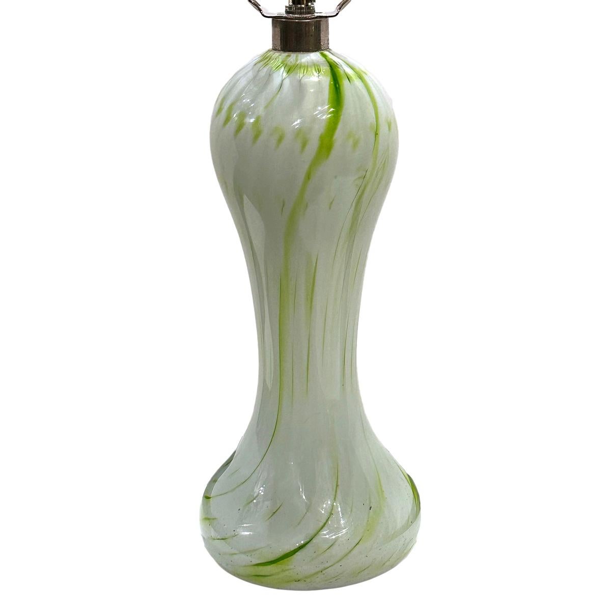 Italian Blown Glass Table Lamp In Good Condition For Sale In New York, NY
