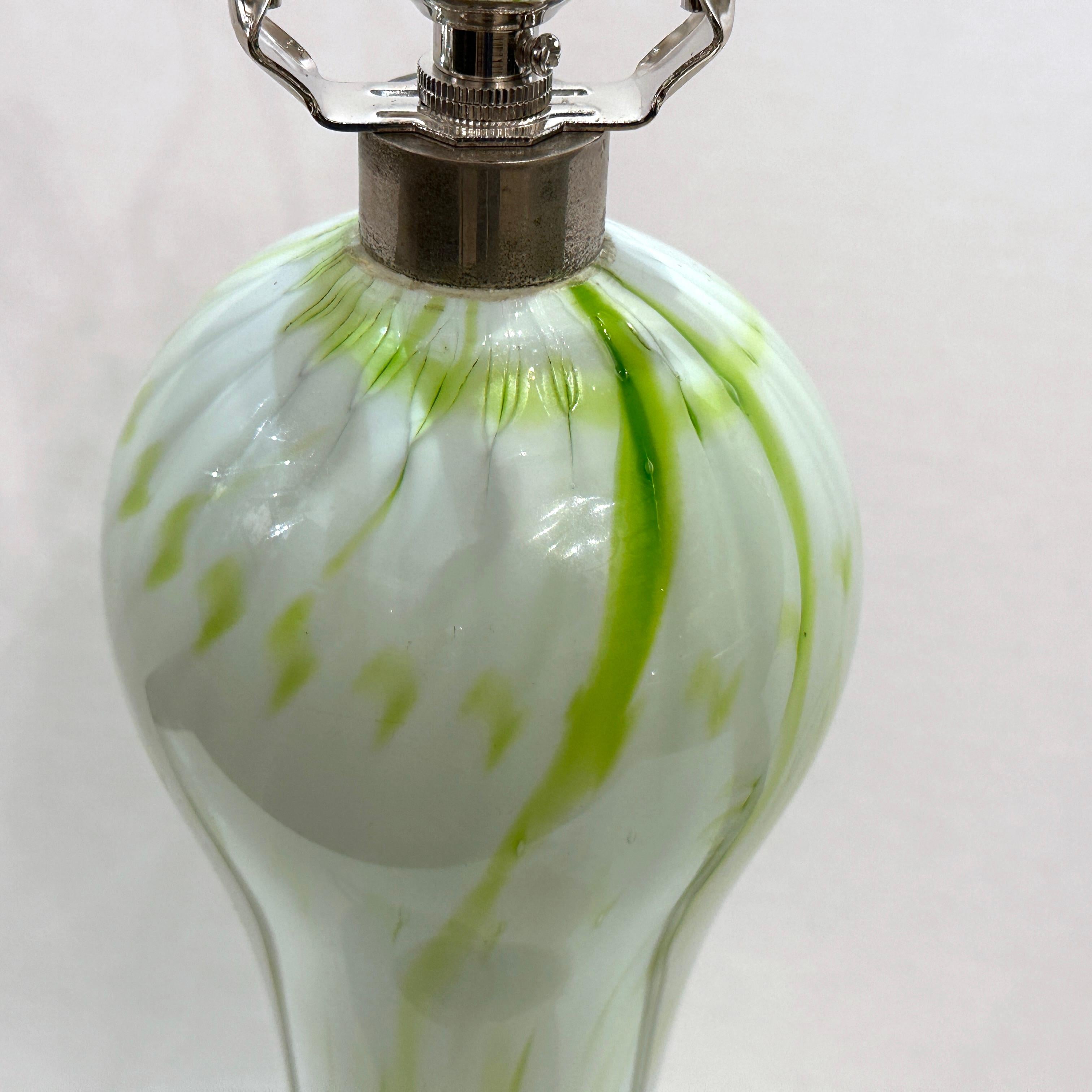 Mid-20th Century Italian Blown Glass Table Lamp For Sale