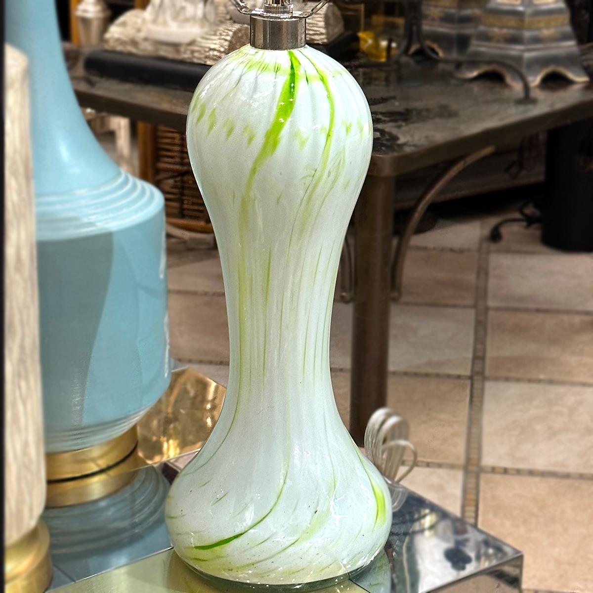 Italian Blown Glass Table Lamp For Sale 2