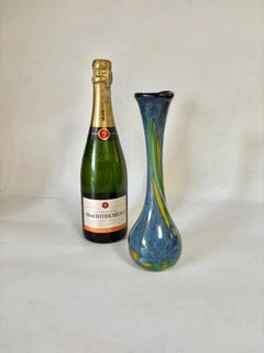 Italian blown glass vase with a slender silhouette, 1950